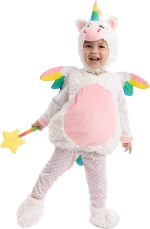 Spooktacular Creations Cute Lil’ Baby Unicorn Costume with Wings and Star Wand for Halloween Dress Up Party, Cosplay Party